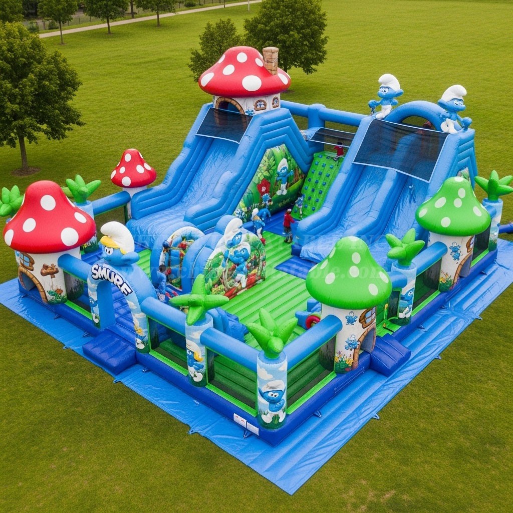 T6-6289 The Smurfs Theme Inflatable Funcity