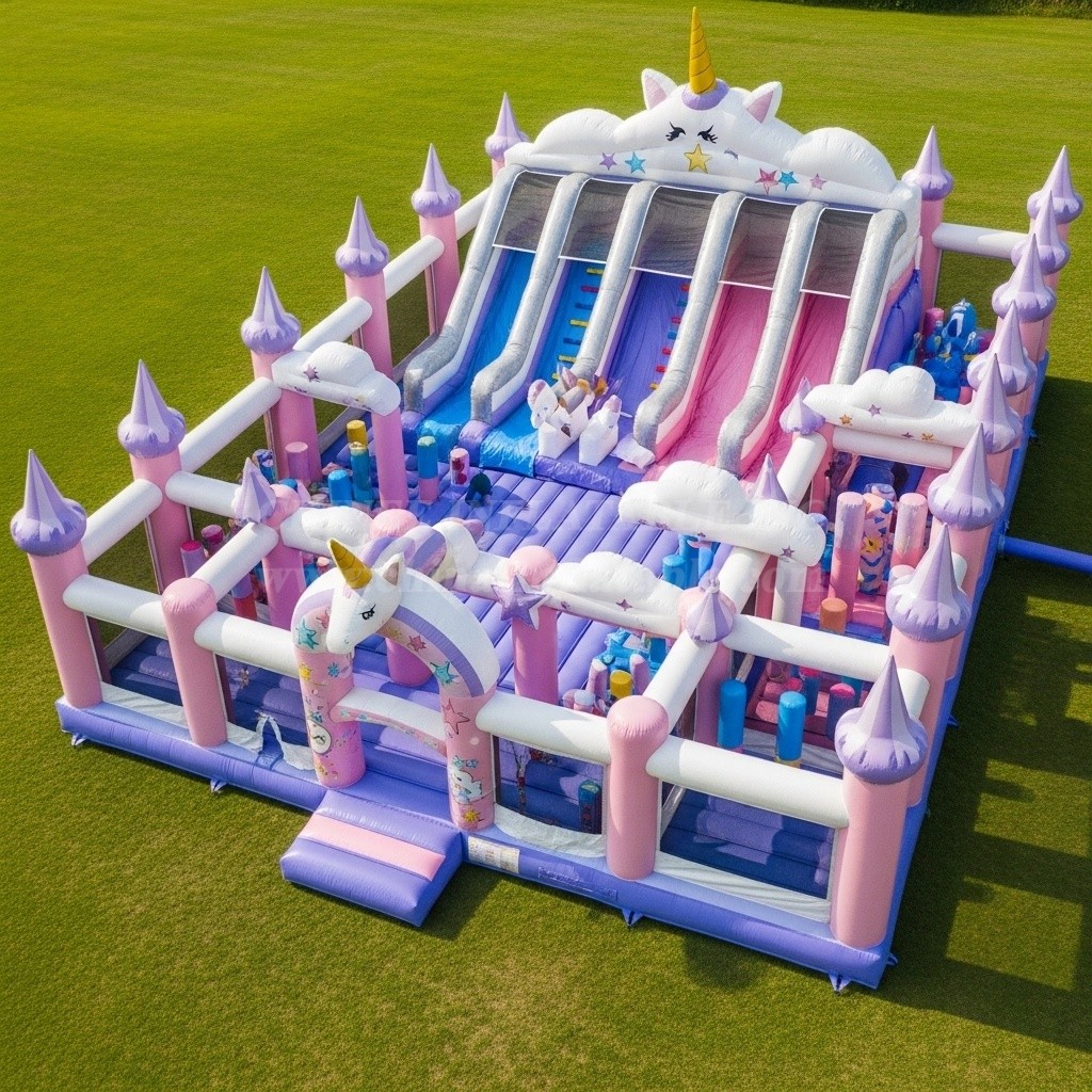 GF2-328 Unicorn Theme Inflatable Park