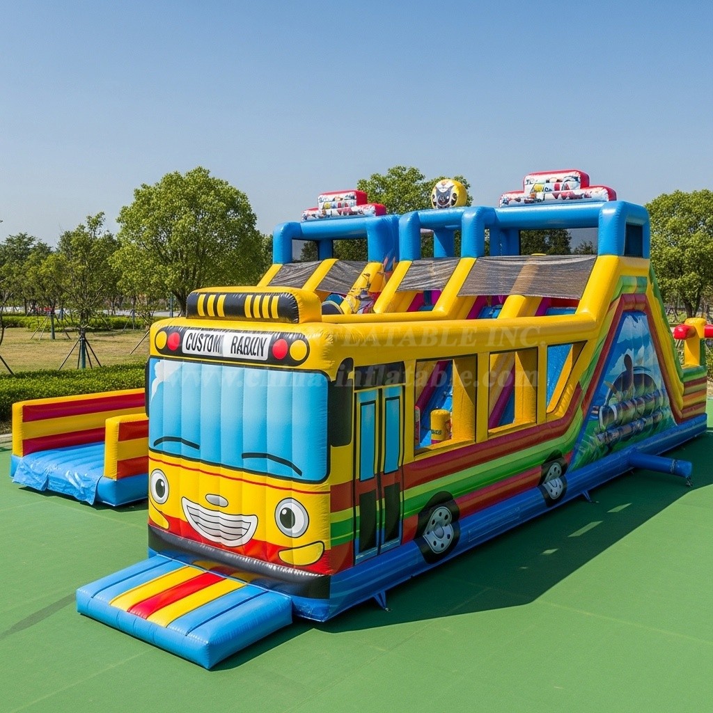T6-6303 Bus Theme Inflatable Playground
