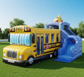 T6-6329 Bus Theme Inflatable Playground