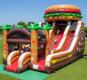 T6-6344 Hamburger Theme Inflatable Playground
