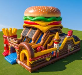 T6-6345 Hamburger Theme Inflatable Playground