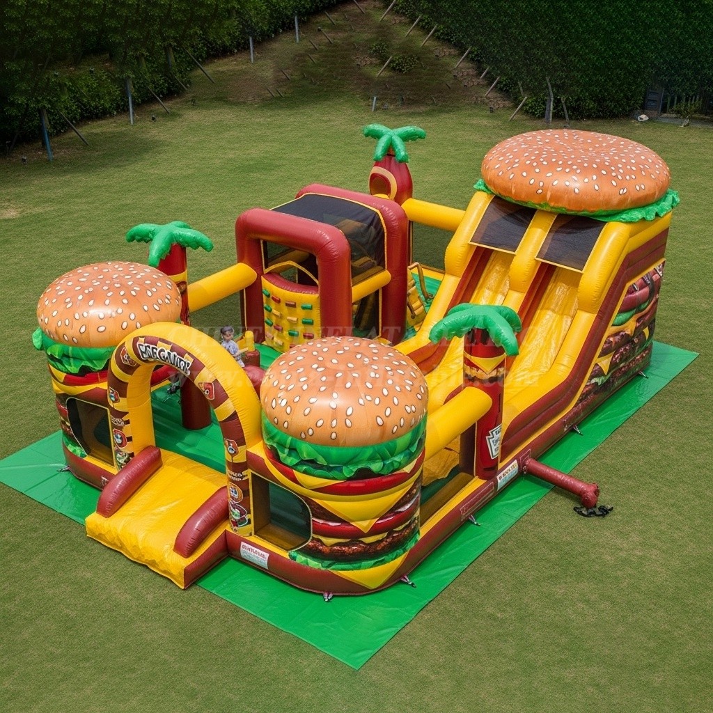T6-6347 Hamburger Theme Inflatable Playground