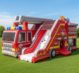 T6-6358 Firetruck Theme Inflatable Playground