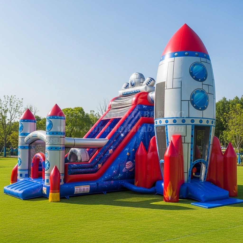 T6-6368 Rocket Theme Inflatable Playground