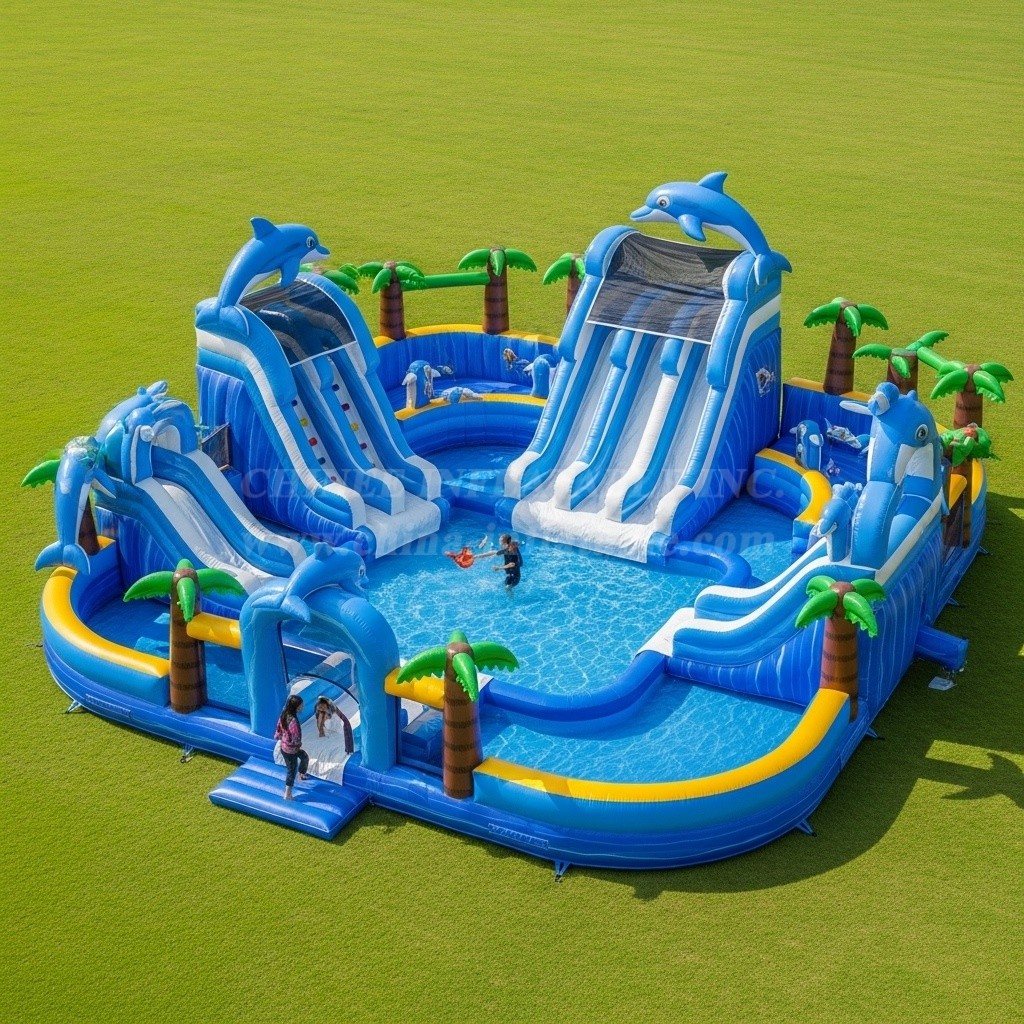 Pool3-258 Dolphin Theme Pool Water Park