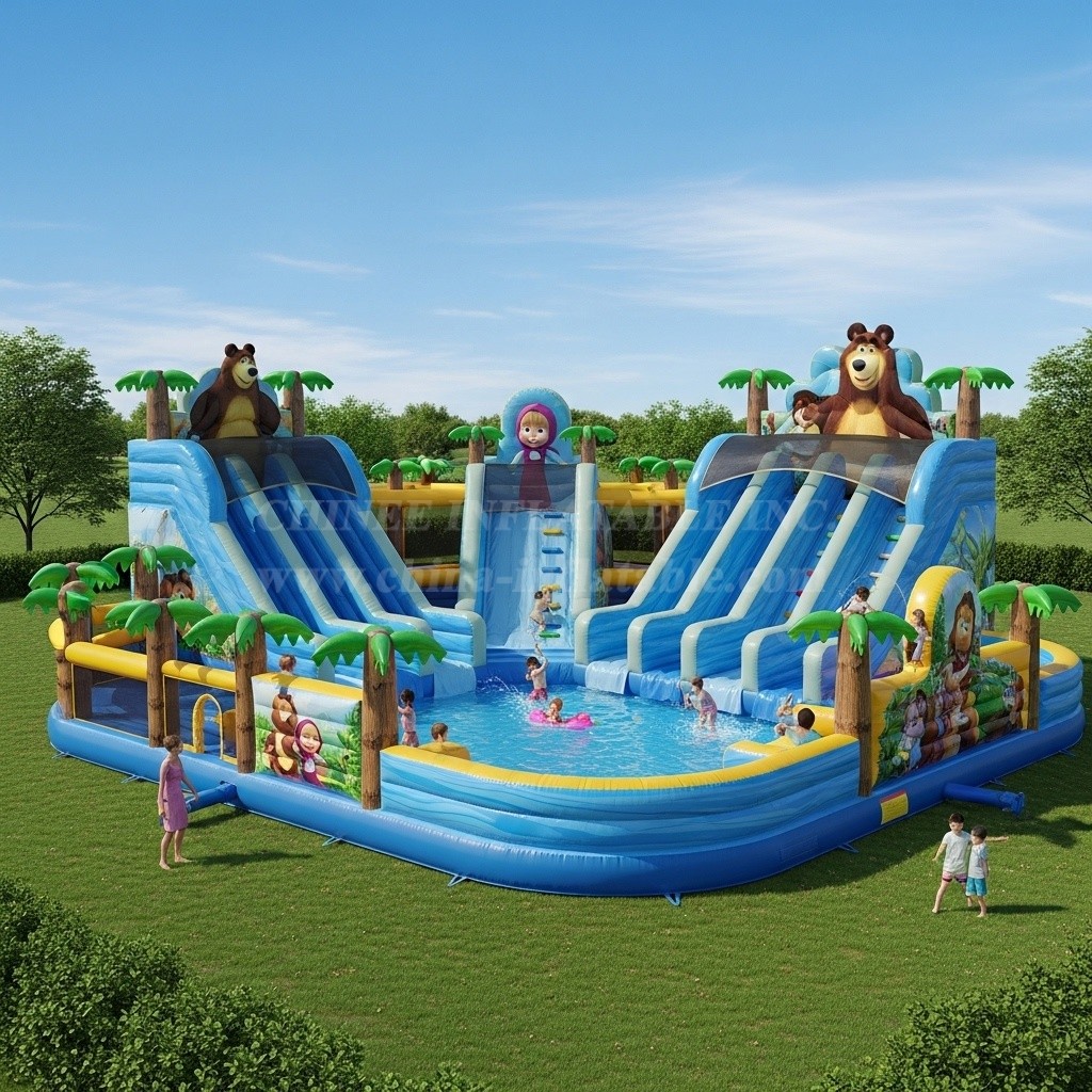 Pool3-308 Masha And The Bear Theme Pool Water Park