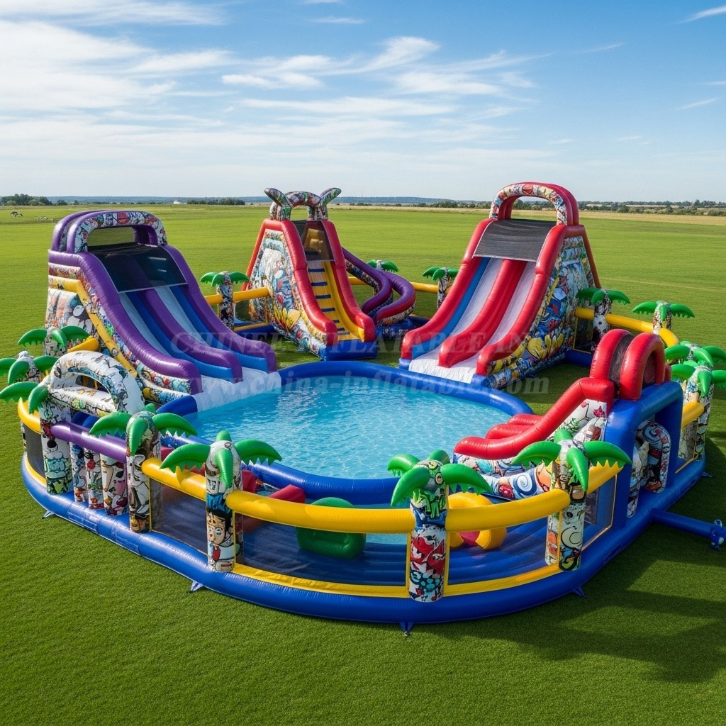 Pool3-472 Graffiti Theme Pool Water Park