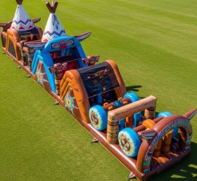 T7-3702 American Indian Theme Inflatable Obstacle Course