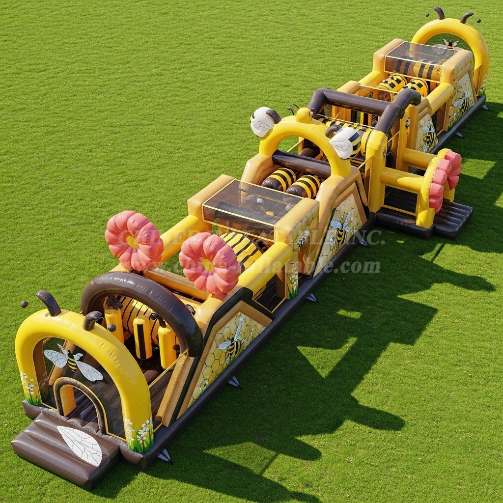 T7-3709 Bee Theme Inflatable Obstacle Course