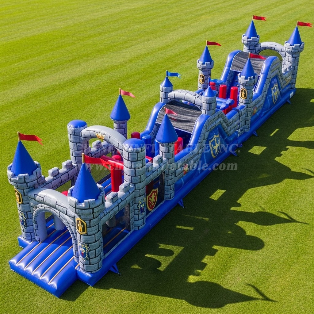 T7-3733 Castle Kingdom Theme Inflatable Obstacle Course
