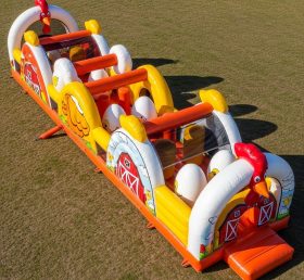 T7-3736 Chicken Theme Inflatable Obstacle Course