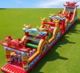 T7-3742 Chinese Style Theme Inflatable Obstacle Course