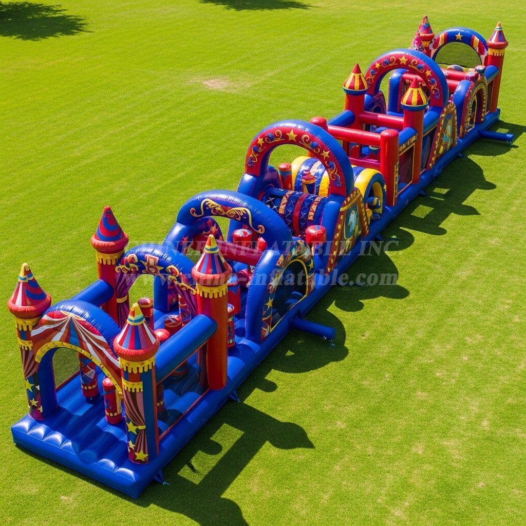 T7-3748 Circus Theme Inflatable Obstacle Course