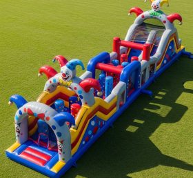 T7-3751 Clown Theme Inflatable Obstacle Course
