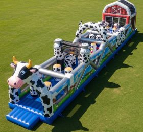 T7-3758 Cow Theme Inflatable Obstacle Course