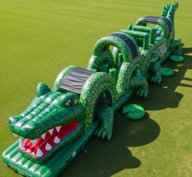 T7-3763 Crocodile Theme Inflatable Obstacle Course
