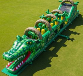 T7-3764 Crocodile Theme Inflatable Obstacle Course
