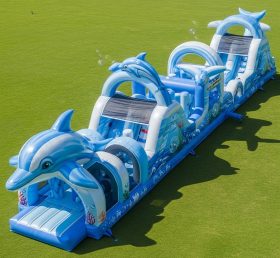T7-3774 Dolphin Theme Inflatable Obstacle Course
