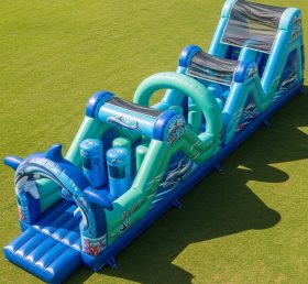 T7-3776 Dolphin Theme Inflatable Obstacle Course