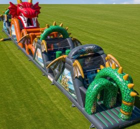 T7-3779 Dragon Theme Inflatable Obstacle Course