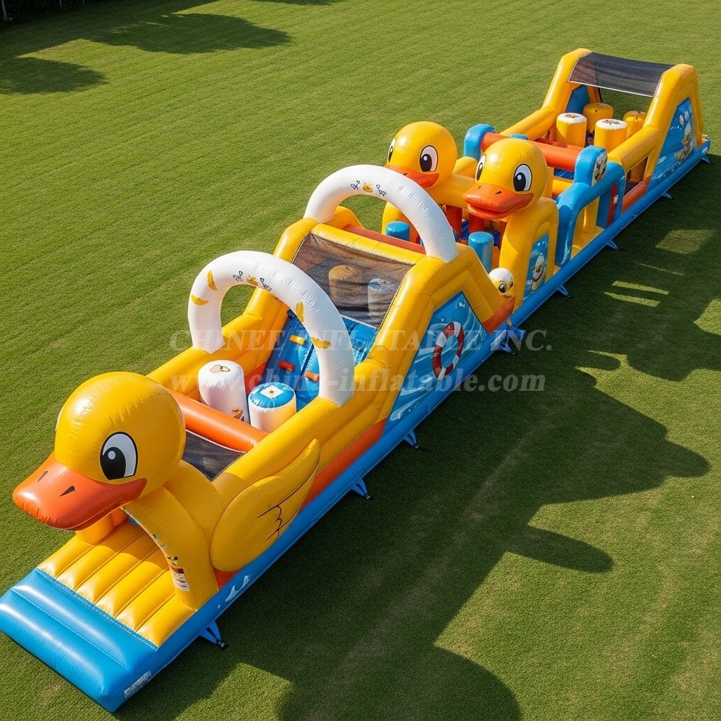 T7-3783 Duck Theme Inflatable Obstacle Course