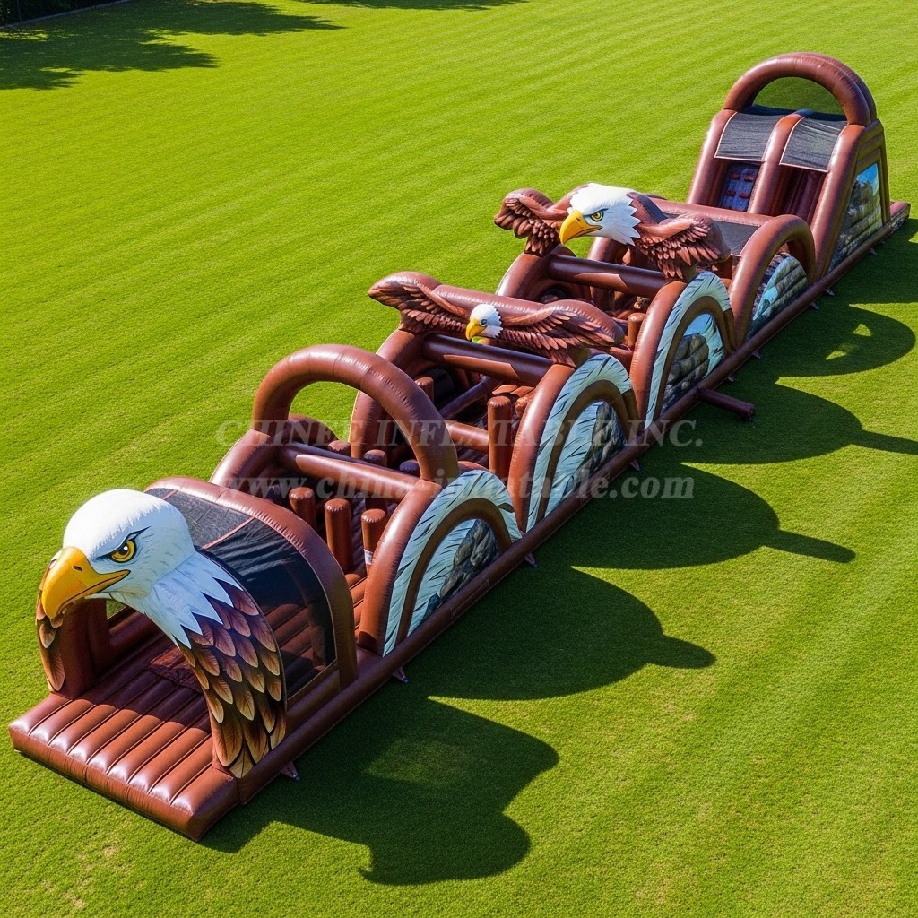 T7-3788 Eagle Theme Inflatable Obstacle Course