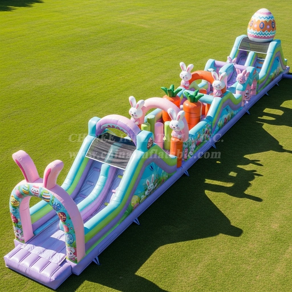 T7-3789 Easter Theme Inflatable Obstacle Course