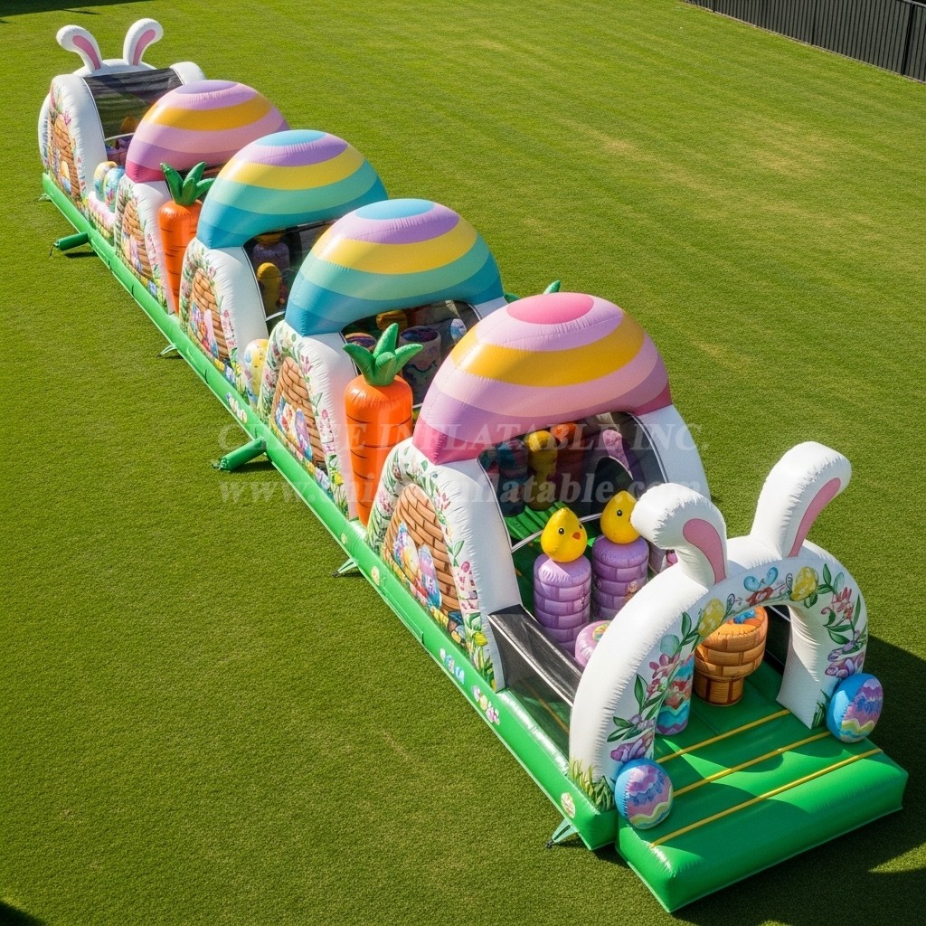 T7-3791 Easter Theme Inflatable Obstacle Course