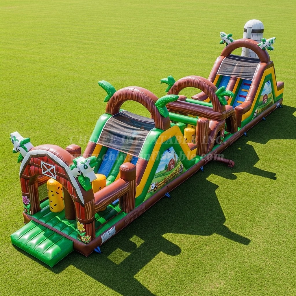 T7-3812 Farm Theme Inflatable Obstacle Course