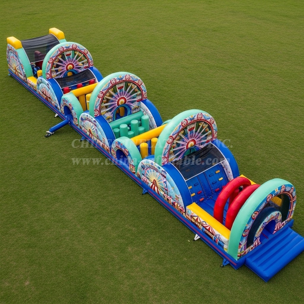 T7-3815 Ferris Wheel Theme Inflatable Obstacle Course