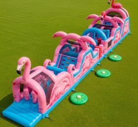 T7-3822 Flamingo Theme Inflatable Obstacle Course
