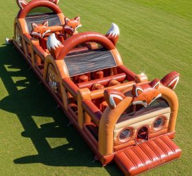T7-3831 Fox Theme Inflatable Obstacle Course