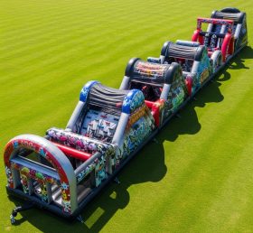 T7-3841 Graffiti Theme Inflatable Obstacle Course