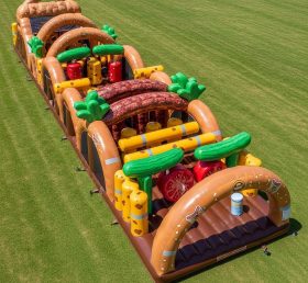 T7-3849 Hamburger Theme Inflatable Obstacle Course