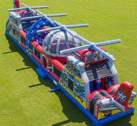 T7-3855 Helicopter Theme Inflatable Obstacle Course