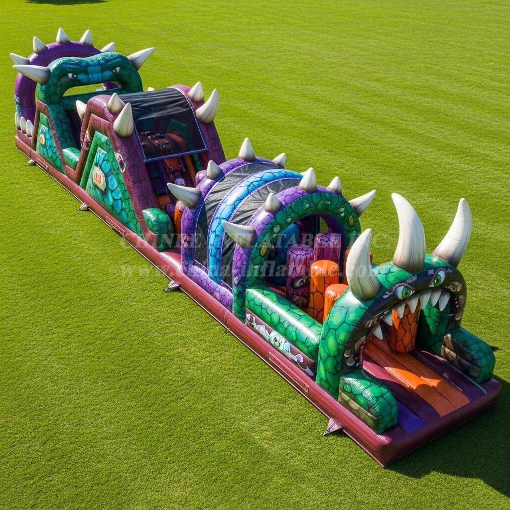 T7-3912 Monster Theme Inflatable Obstacle Course