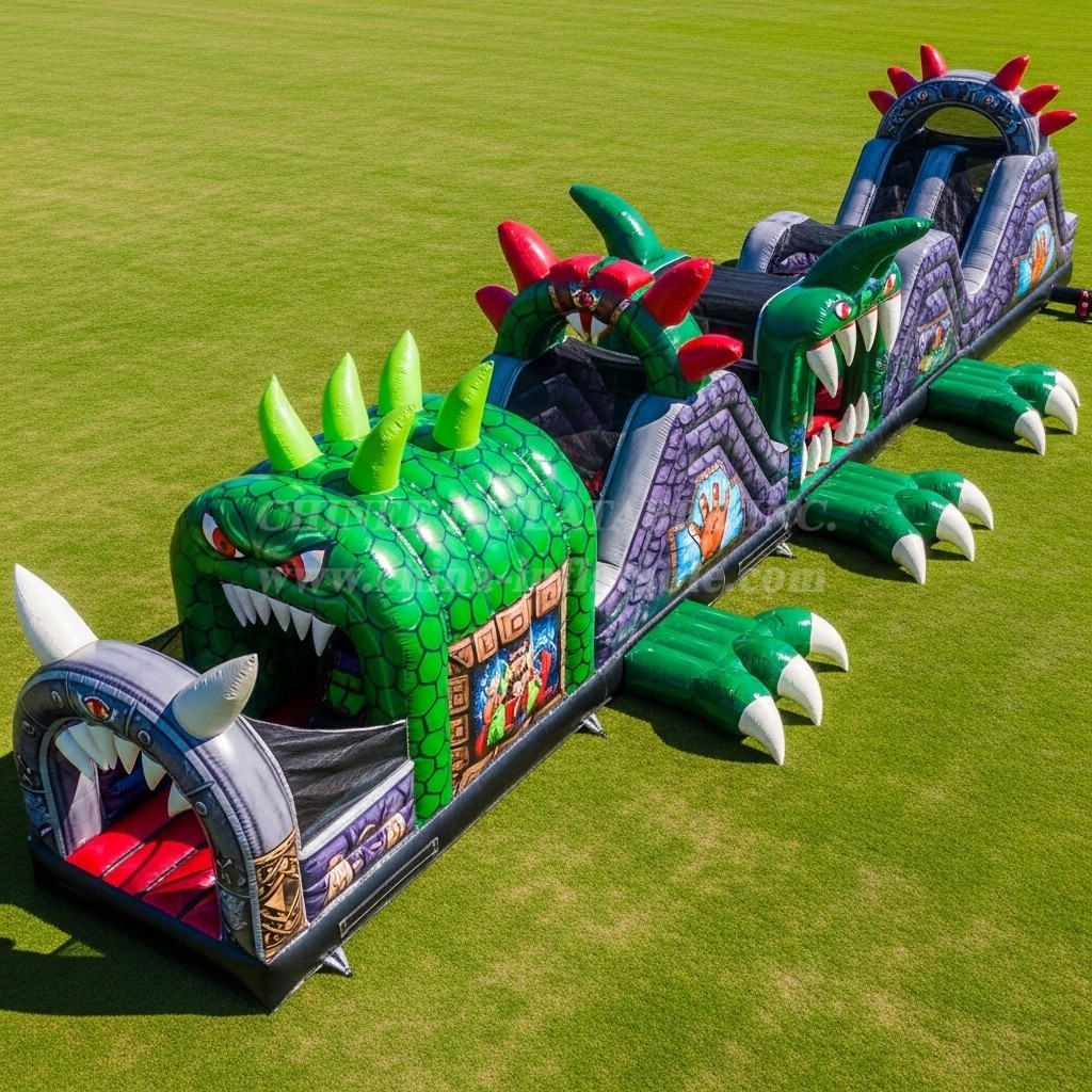 T7-3913 Monster Theme Inflatable Obstacle Course