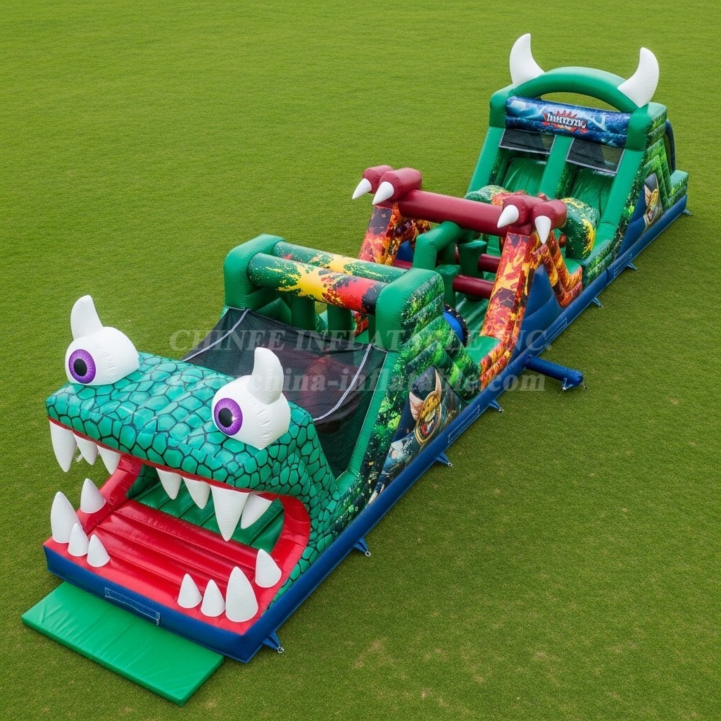 T7-3915 Monster Theme Inflatable Obstacle Course