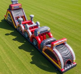 T7-3919 Monster Trucks Theme Inflatable Obstacle Course