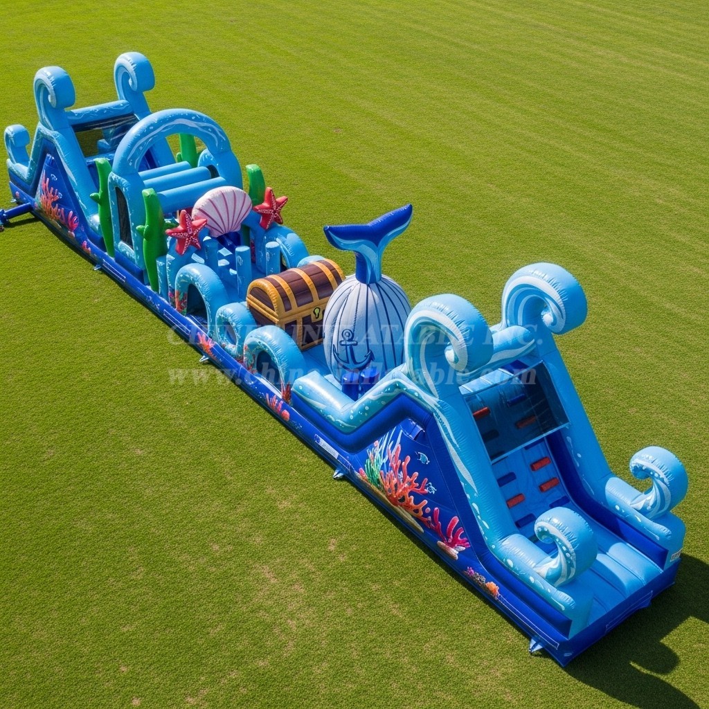 T7-3922 Ocean Theme Inflatable Obstacle Course