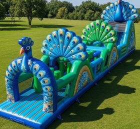 T7-3945 Peacock Theme Inflatable Obstacle Course