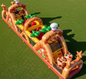 T7-3966 Pizza Theme Inflatable Obstacle Course