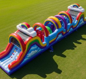 T7-3980 Rainbow Theme Inflatable Obstacle Course