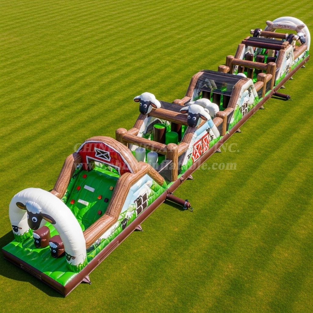 T7-3998 Sheep Theme Inflatable Obstacle Course