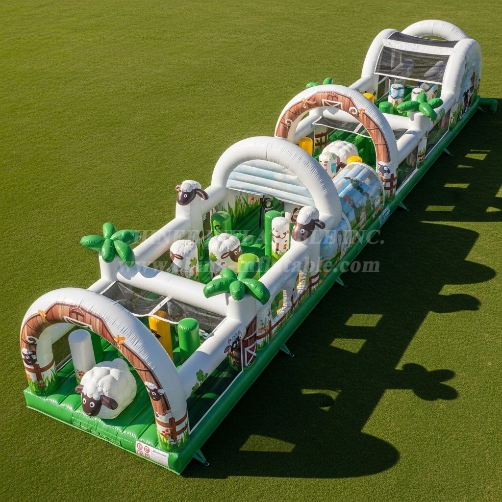 T7-4001 Sheep Theme Inflatable Obstacle Course