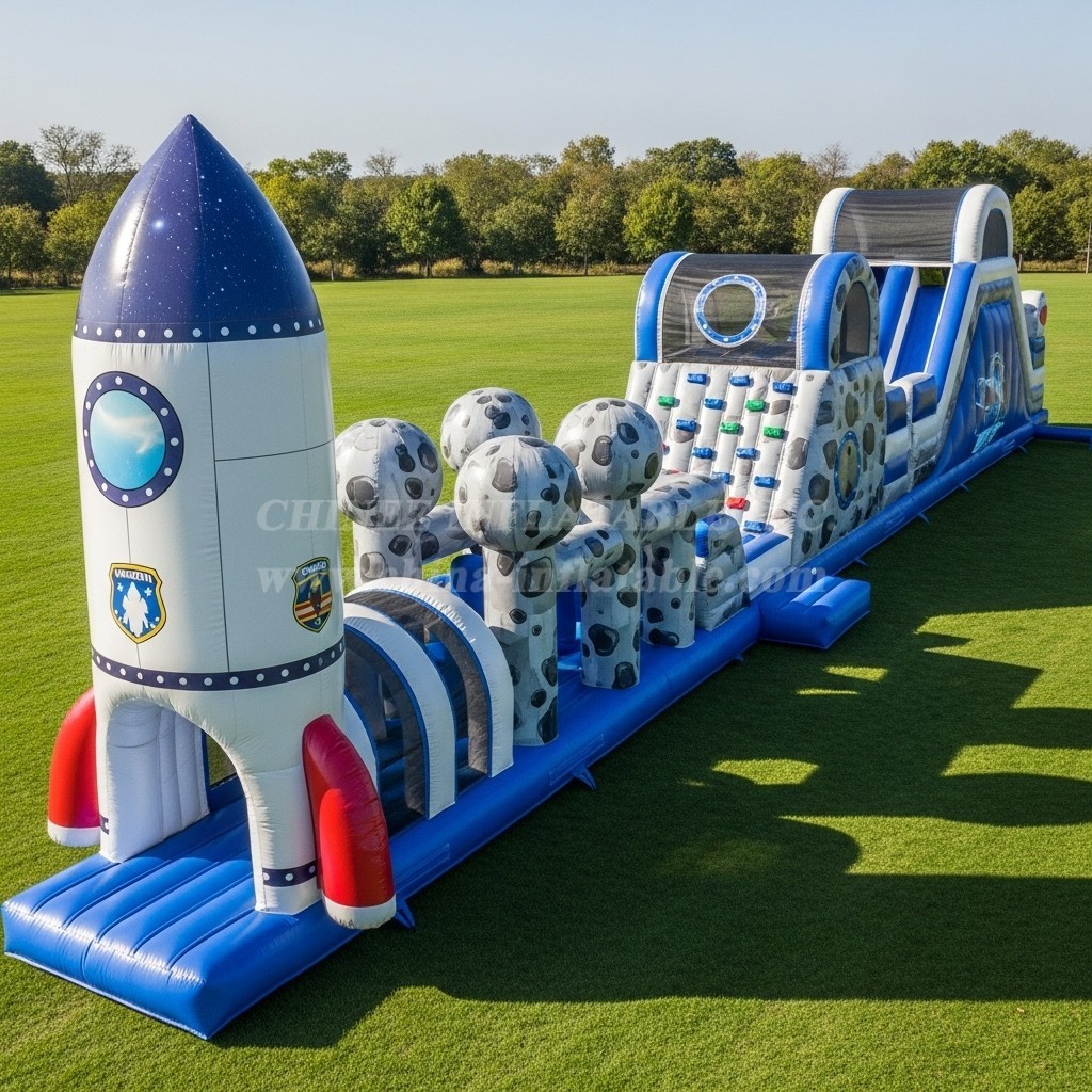 T7-4009 Space Theme Inflatable Obstacle Course