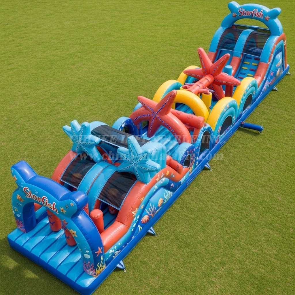 T7-4013 Starfish Theme Inflatable Obstacle Course