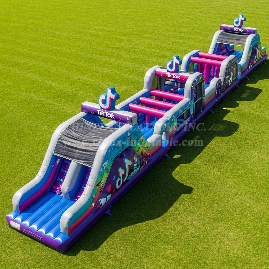 T7-4029 TikTok Theme Inflatable Obstacle Course