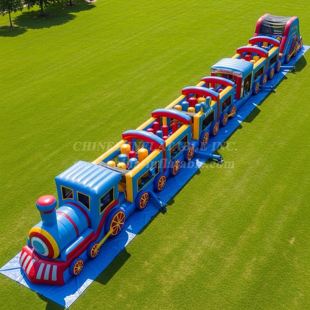 T7-4036 Train Theme Inflatable Obstacle Course